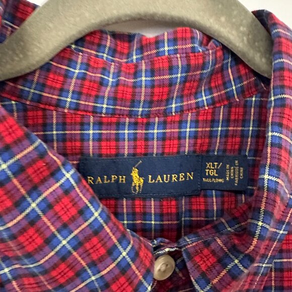 Ralph Lauren Plaid Men’s Button Down XL Tall - Picture 5 of 7